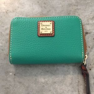 Dooney & Bourke Pebble Grain Large Zip Around Credit Card Case